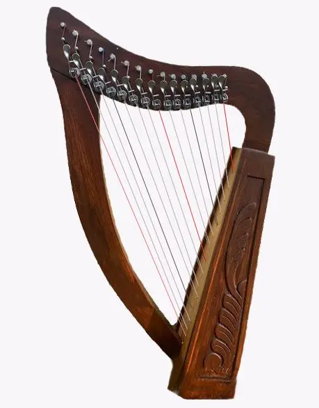Handmade Irish Celtic 15 String Lyre Harp