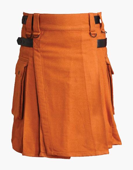 Irish Saffron Tartan Utility Kilt