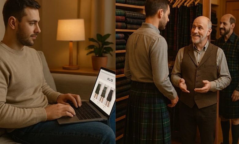 Online Kilt Shopping vs. Physical Shopping
