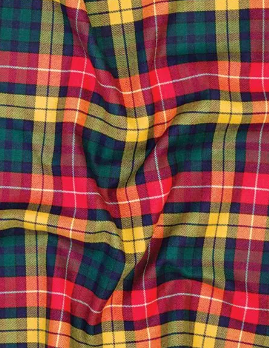 Clan Buchanan Plaid Tartan Fabric