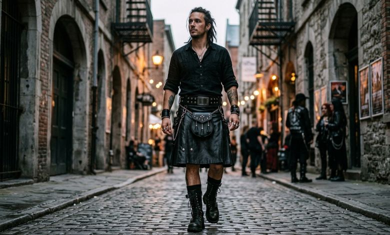 Styling and Wearing a Gothic Leather Kilt